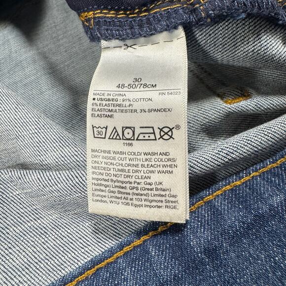 Gap Women's True Skinny High Rise Medium Wash Button Fly Ripped Raw Hem Jeans 30 - Picture 8 of 8